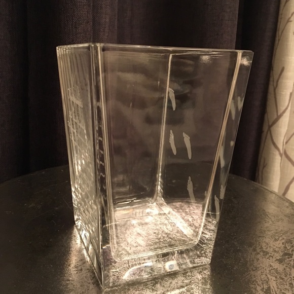 Beautiful Foot Prints Prayer Etched Glass Vase - Picture 8 of 8